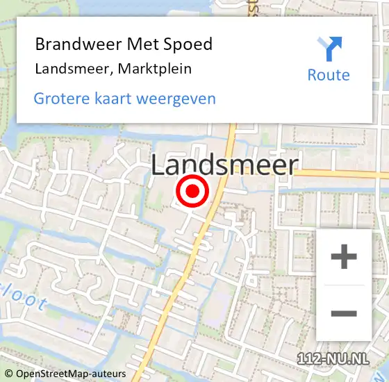 Locatie op kaart van de 112 melding: Brandweer Met Spoed Naar Landsmeer, Marktplein op 5 juli 2021 17:27