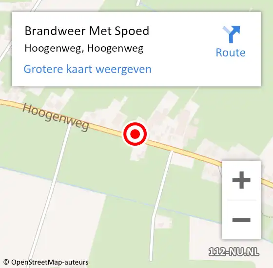 Locatie op kaart van de 112 melding: Brandweer Met Spoed Naar Hoogenweg, Hoogenweg op 5 juli 2021 22:04
