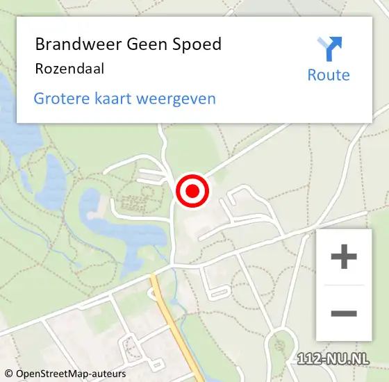 Locatie op kaart van de 112 melding: Brandweer Geen Spoed Naar Rozendaal op 5 juli 2021 22:14