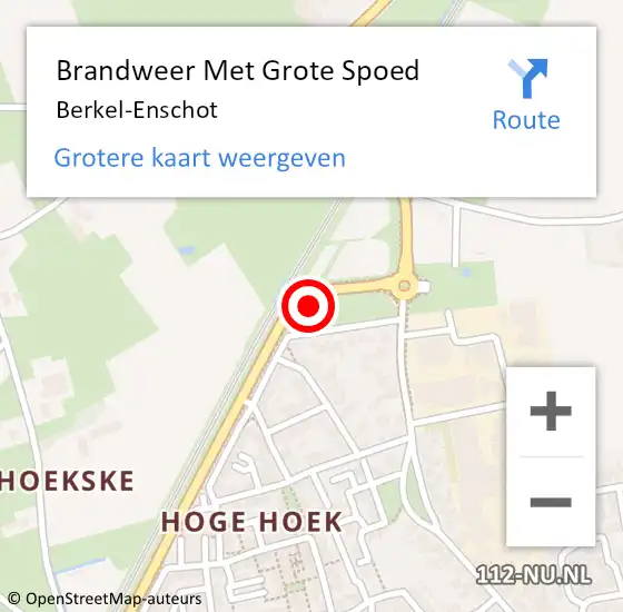 Locatie op kaart van de 112 melding: Brandweer Met Grote Spoed Naar Berkel-Enschot op 5 juli 2021 23:23