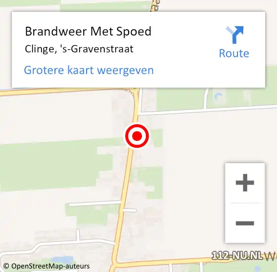 Locatie op kaart van de 112 melding: Brandweer Met Spoed Naar Clinge, 's-Gravenstraat op 6 juli 2021 09:06