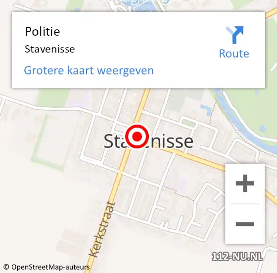 Locatie op kaart van de 112 melding: Politie Stavenisse op 6 juli 2021 10:13