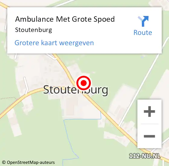 Locatie op kaart van de 112 melding: Ambulance Met Grote Spoed Naar Stoutenburg op 6 juli 2021 10:24