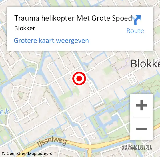 Locatie op kaart van de 112 melding: Trauma helikopter Met Grote Spoed Naar Blokker op 6 juli 2021 15:15