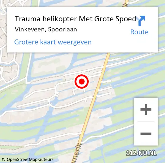 Locatie op kaart van de 112 melding: Trauma helikopter Met Grote Spoed Naar Vinkeveen, Spoorlaan op 6 juli 2021 15:35