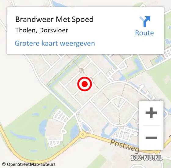 Locatie op kaart van de 112 melding: Brandweer Met Spoed Naar Tholen, Dorsvloer op 6 juli 2021 15:41