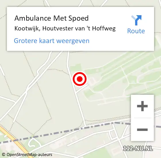 Locatie op kaart van de 112 melding: Ambulance Met Spoed Naar Kootwijk, Houtvester van 't Hoffweg op 6 juli 2021 16:43