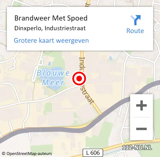 Locatie op kaart van de 112 melding: Brandweer Met Spoed Naar Dinxperlo, Industriestraat op 6 juli 2021 20:31