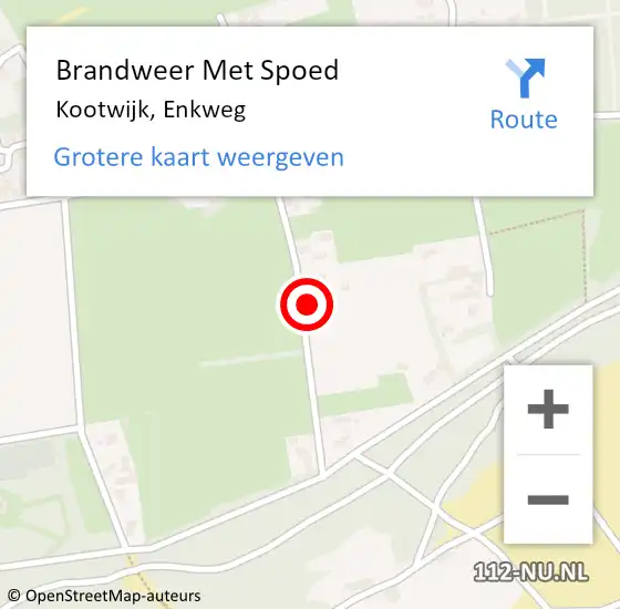 Locatie op kaart van de 112 melding: Brandweer Met Spoed Naar Kootwijk, Enkweg op 6 juli 2021 21:27