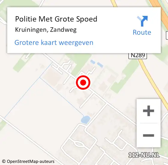 Locatie op kaart van de 112 melding: Politie Met Grote Spoed Naar Kruiningen, Zandweg op 6 juli 2021 22:22