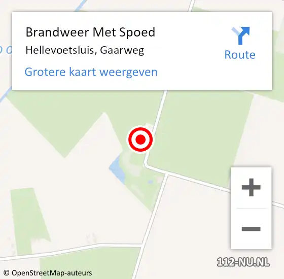 Locatie op kaart van de 112 melding: Brandweer Met Spoed Naar Hellevoetsluis, Gaarweg op 6 juli 2021 23:35