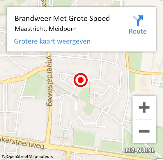 Locatie op kaart van de 112 melding: Brandweer Met Grote Spoed Naar Maastricht, Meidoorn op 7 juli 2021 00:09
