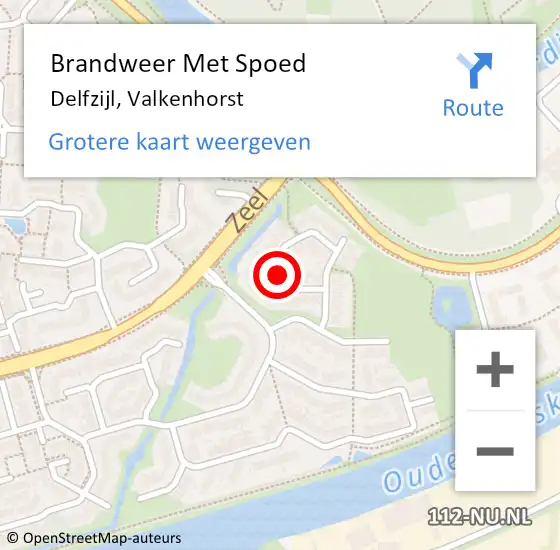 Locatie op kaart van de 112 melding: Brandweer Met Spoed Naar Delfzijl, Valkenhorst op 7 juli 2021 02:39