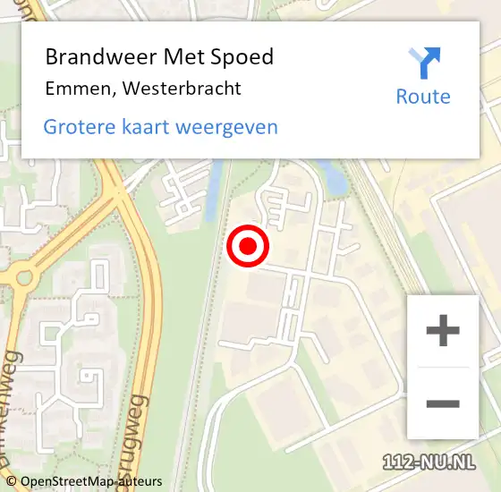 Locatie op kaart van de 112 melding: Brandweer Met Spoed Naar Emmen, Westerbracht op 7 juli 2021 08:32