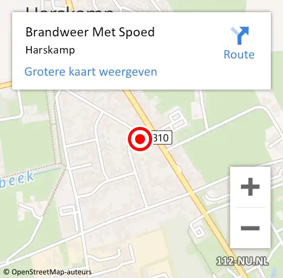 Locatie op kaart van de 112 melding: Brandweer Met Spoed Naar Harskamp op 7 juli 2021 09:59