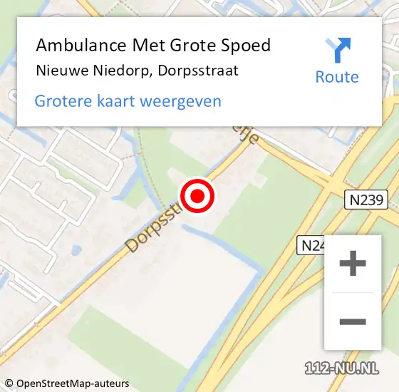 Locatie op kaart van de 112 melding: Ambulance Met Grote Spoed Naar Nieuwe Niedorp, Dorpsstraat op 7 juli 2021 10:12