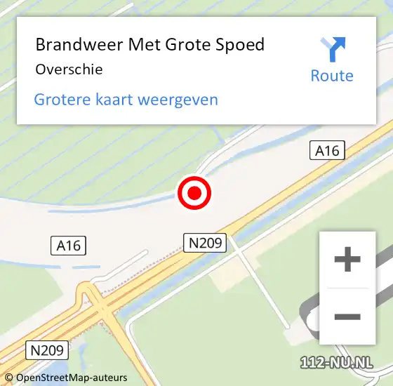 Locatie op kaart van de 112 melding: Brandweer Met Grote Spoed Naar Overschie op 7 juli 2021 11:25