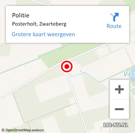 Locatie op kaart van de 112 melding: Politie Posterholt, Zwarteberg op 7 juli 2021 11:37