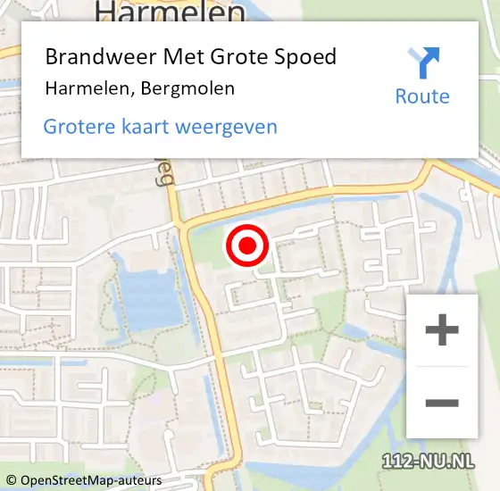 Locatie op kaart van de 112 melding: Brandweer Met Grote Spoed Naar Harmelen, Bergmolen op 7 juli 2021 11:47