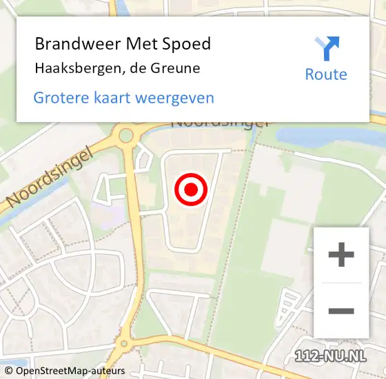 Locatie op kaart van de 112 melding: Brandweer Met Spoed Naar Haaksbergen, de Greune op 7 juli 2021 15:03