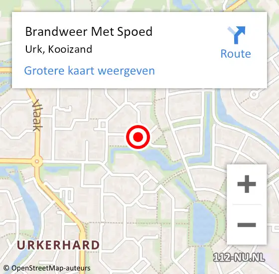 Locatie op kaart van de 112 melding: Brandweer Met Spoed Naar Urk, Kooizand op 7 juli 2021 17:06