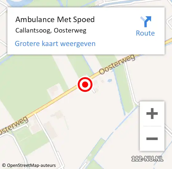 Locatie op kaart van de 112 melding: Ambulance Met Spoed Naar Callantsoog, Oosterweg op 7 juli 2021 18:26