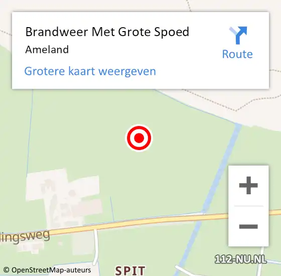 Locatie op kaart van de 112 melding: Brandweer Met Grote Spoed Naar Ameland op 15 juni 2014 18:18