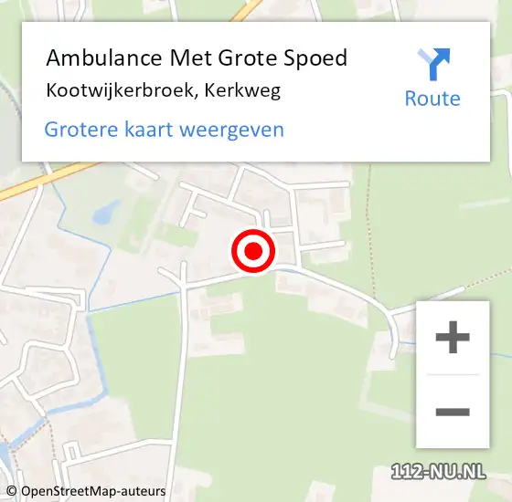 Locatie op kaart van de 112 melding: Ambulance Met Grote Spoed Naar Kootwijkerbroek, Kerkweg op 7 juli 2021 20:43