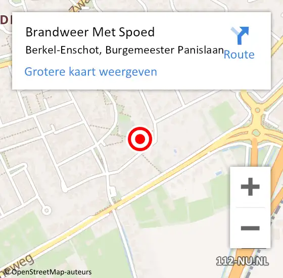 Locatie op kaart van de 112 melding: Brandweer Met Spoed Naar Berkel-Enschot, Burgemeester Panislaan op 7 juli 2021 21:57