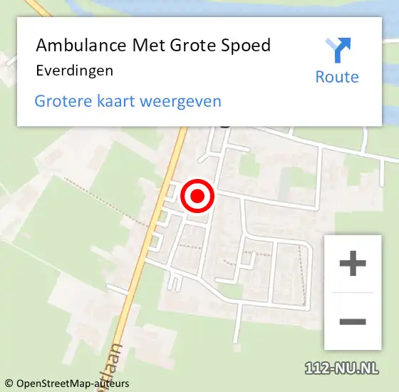 Locatie op kaart van de 112 melding: Ambulance Met Grote Spoed Naar Everdingen op 8 juli 2021 07:55