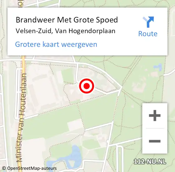 Locatie op kaart van de 112 melding: Brandweer Met Grote Spoed Naar Velsen-Zuid, Van Hogendorplaan op 8 juli 2021 08:29