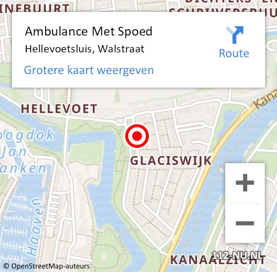 Locatie op kaart van de 112 melding: Ambulance Met Spoed Naar Hellevoetsluis, Walstraat op 8 juli 2021 08:41