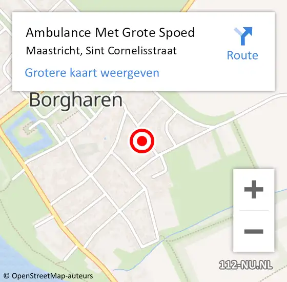 Locatie op kaart van de 112 melding: Ambulance Met Grote Spoed Naar Maastricht, Sint Cornelisstraat op 15 juni 2014 19:39