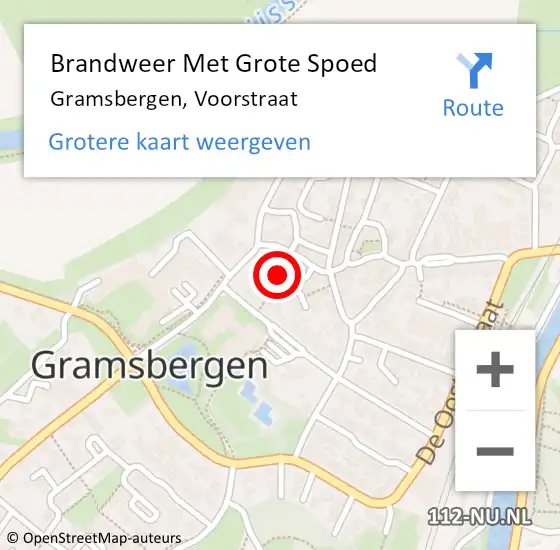 Locatie op kaart van de 112 melding: Brandweer Met Grote Spoed Naar Gramsbergen, Voorstraat op 8 juli 2021 12:52