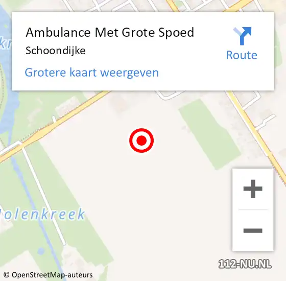 Locatie op kaart van de 112 melding: Ambulance Met Grote Spoed Naar Schoondijke op 8 juli 2021 13:54