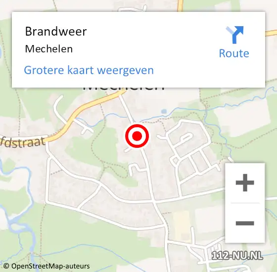 Locatie op kaart van de 112 melding: Brandweer Mechelen op 8 juli 2021 14:05