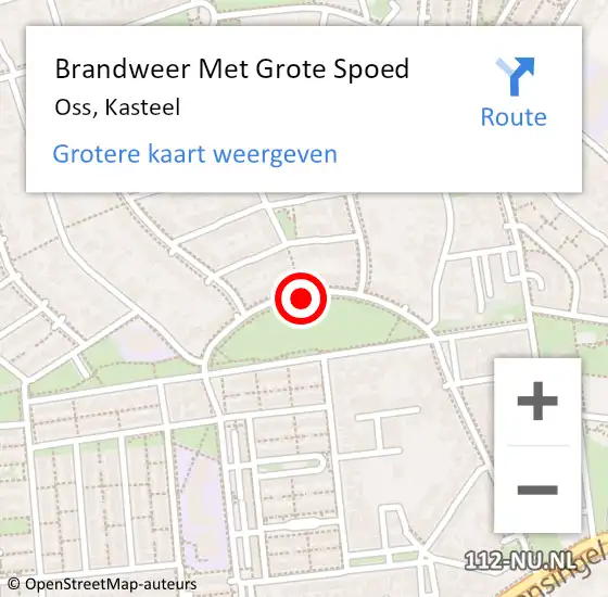 Locatie op kaart van de 112 melding: Brandweer Met Grote Spoed Naar Oss, Kasteel op 8 juli 2021 14:42