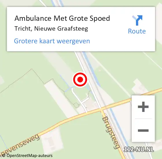 Locatie op kaart van de 112 melding: Ambulance Met Grote Spoed Naar Tricht, Nieuwe Graafsteeg op 8 juli 2021 16:00