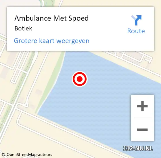 Locatie op kaart van de 112 melding: Ambulance Met Spoed Naar Botlek op 8 juli 2021 16:28