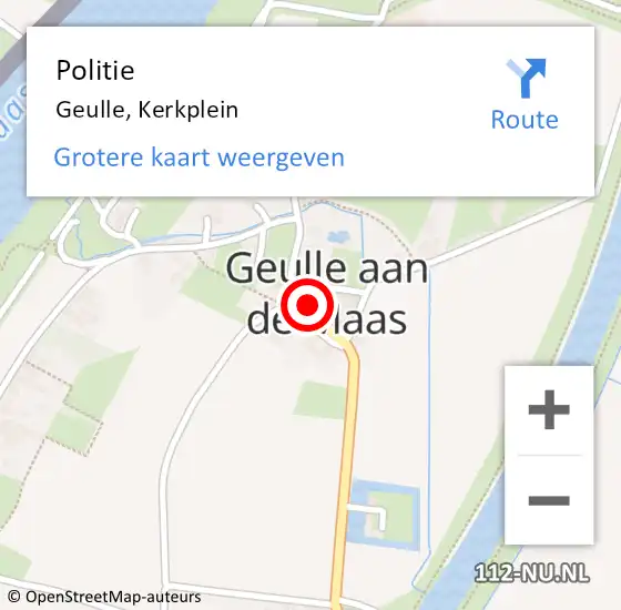 Locatie op kaart van de 112 melding: Politie Geulle, Kerkplein op 8 juli 2021 17:44