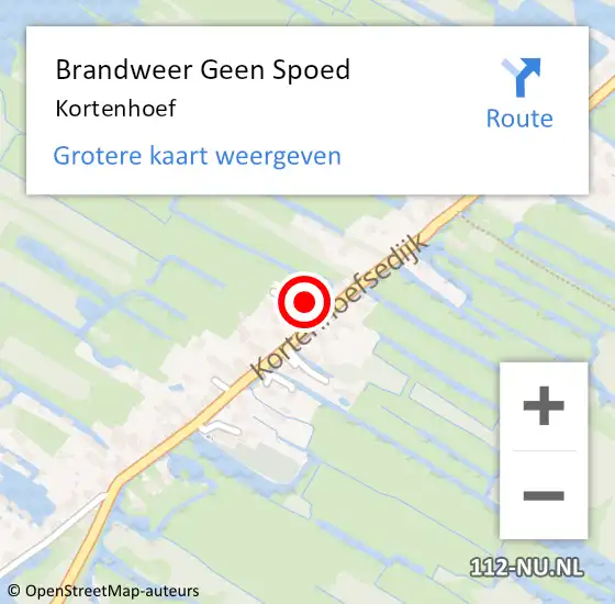 Locatie op kaart van de 112 melding: Brandweer Geen Spoed Naar Kortenhoef op 15 juni 2014 21:06