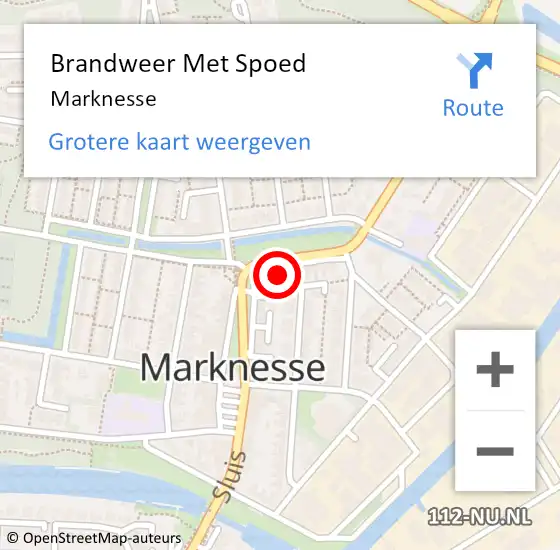 Locatie op kaart van de 112 melding: Brandweer Met Spoed Naar Marknesse op 8 juli 2021 20:02