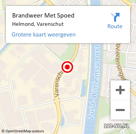 Locatie op kaart van de 112 melding: Brandweer Met Spoed Naar Helmond, Varenschut op 9 juli 2021 03:32