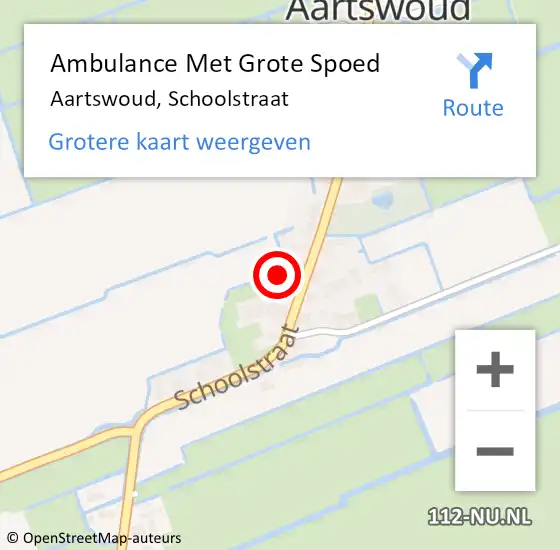 Locatie op kaart van de 112 melding: Ambulance Met Grote Spoed Naar Aartswoud, Schoolstraat op 9 juli 2021 05:48