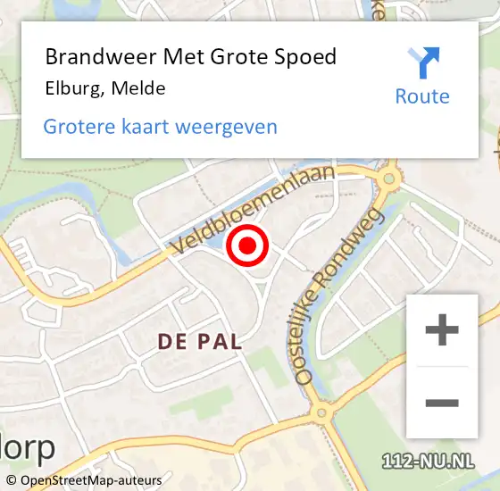 Locatie op kaart van de 112 melding: Brandweer Met Grote Spoed Naar Elburg, Melde op 15 juni 2014 22:05