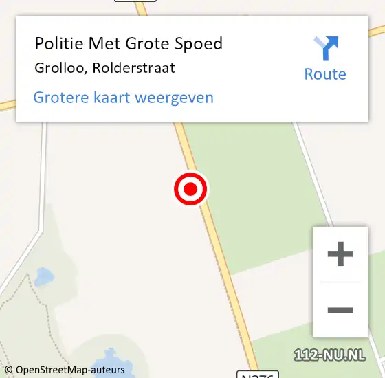 Locatie op kaart van de 112 melding: Politie Met Grote Spoed Naar Grolloo, Rolderstraat op 9 juli 2021 09:51