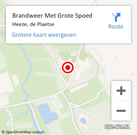 Locatie op kaart van de 112 melding: Brandweer Met Grote Spoed Naar Heeze, de Plaetse op 9 juli 2021 14:26