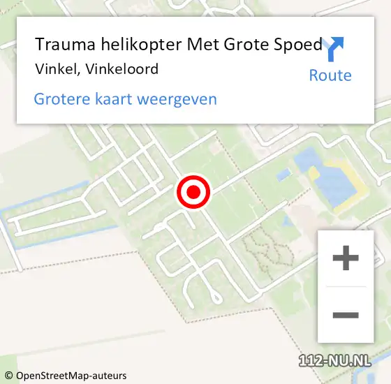 Locatie op kaart van de 112 melding: Trauma helikopter Met Grote Spoed Naar Vinkel, Vinkeloord op 9 juli 2021 19:46