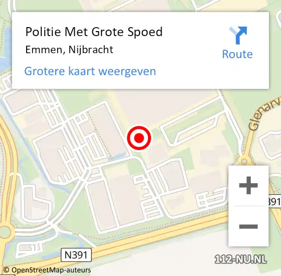 Locatie op kaart van de 112 melding: Politie Met Grote Spoed Naar Emmen, Nijbracht op 9 juli 2021 20:10