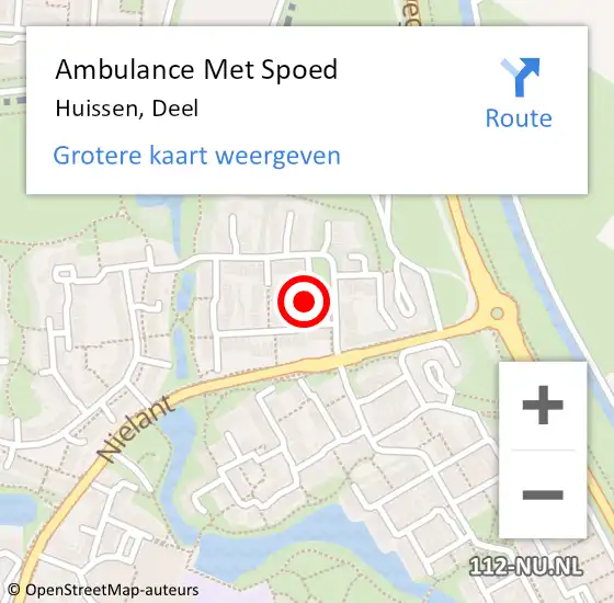 Locatie op kaart van de 112 melding: Ambulance Met Spoed Naar Huissen, Deel op 9 juli 2021 22:02